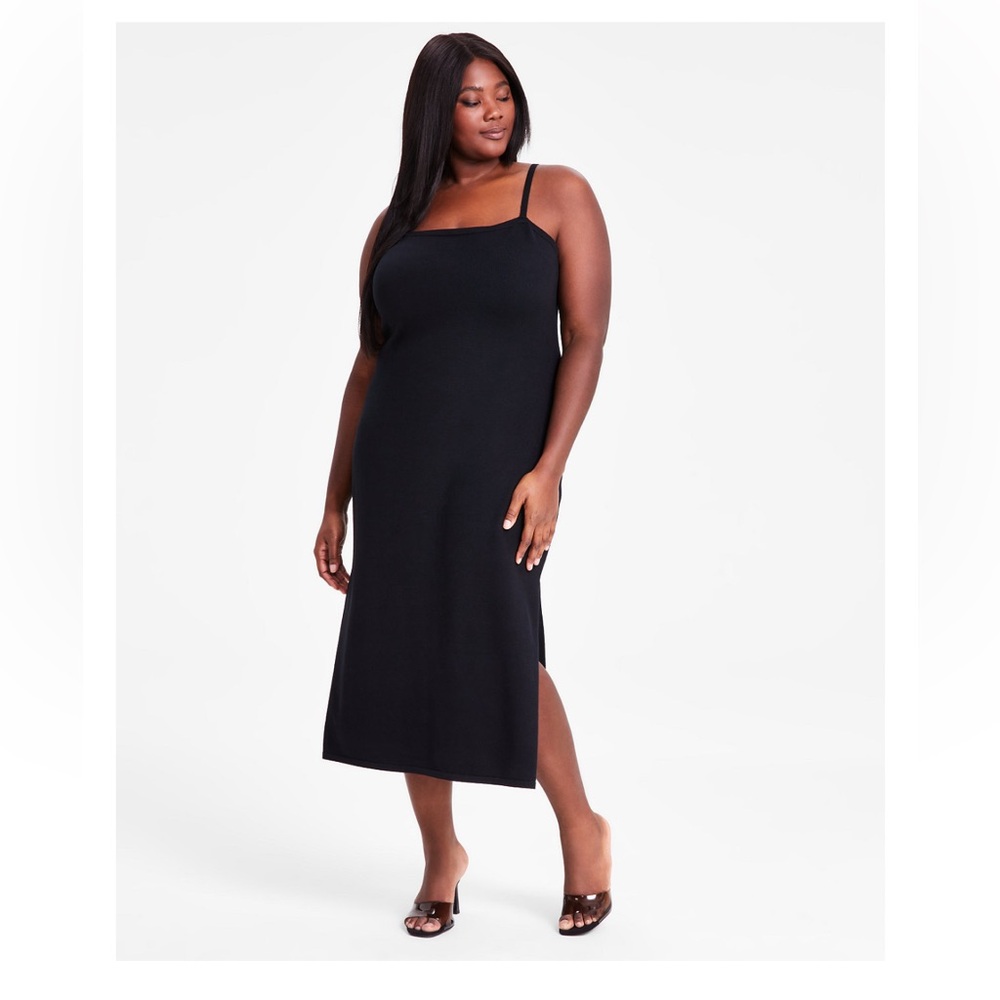Bar III Spaghetti-Strap Knit Midi Dress